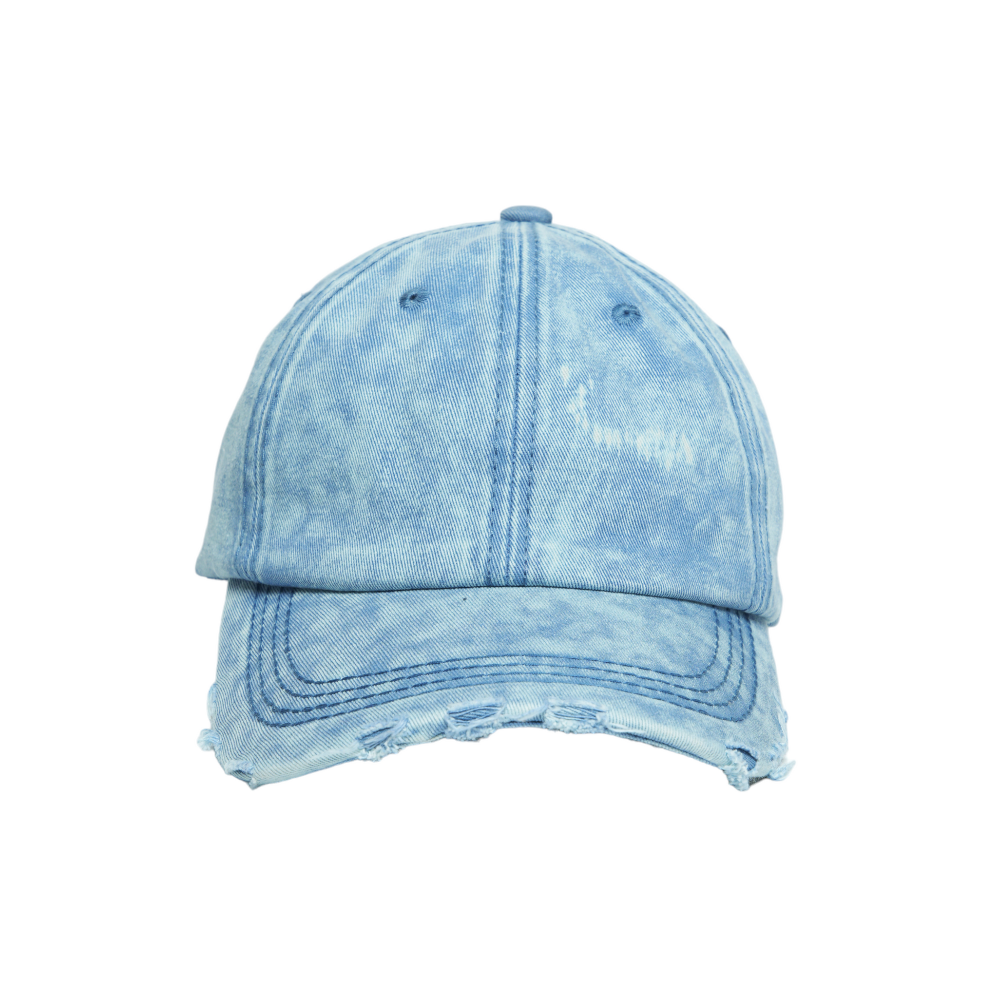 Chokore Distressed Denim Baseball Cap (Light Blue)