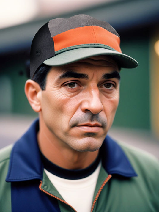 Chokore Colorblock Retro Sports Cap( Green, Black, & Orange)