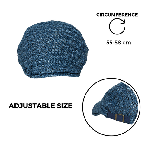 Chokore Classic Straw Ivy Cap Navy Blue