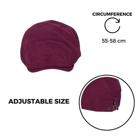 Chokore Modern Corduroy Ivy Cap (Wine Red)