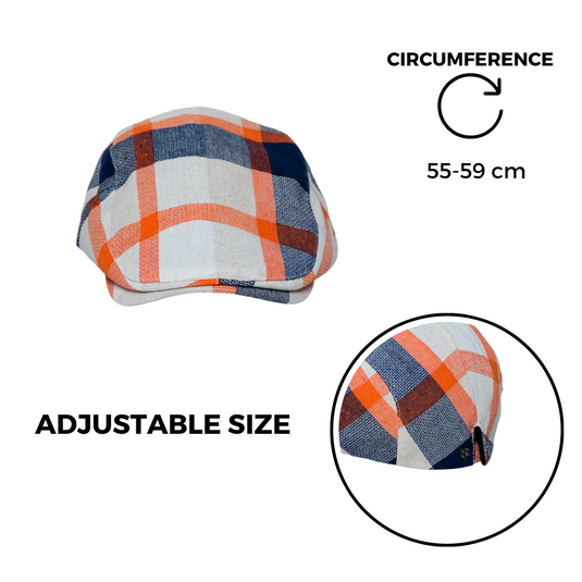 Chokore Classic Plaid Ivy Cap (Orange)
