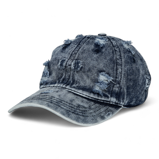Chokore Distressed Denim Cap (Dark Blue)