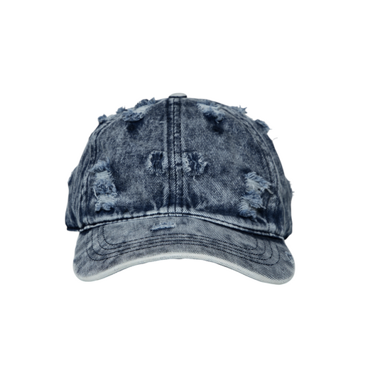 Chokore Distressed Denim Cap (Dark Blue)