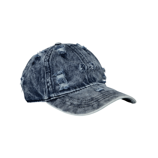 Chokore Distressed Denim Cap (Dark Blue)