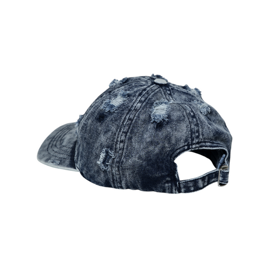 Chokore Distressed Denim Cap (Dark Blue)