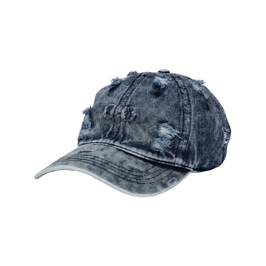 Chokore Distressed Denim Cap (Dark Blue)