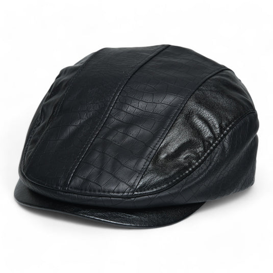 Chokore Classic Leather Huntsman Ivy Cap (Black)