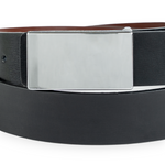Chokore Chokore Genuine Leather Belt with Plate Removable Buckle (Black) 