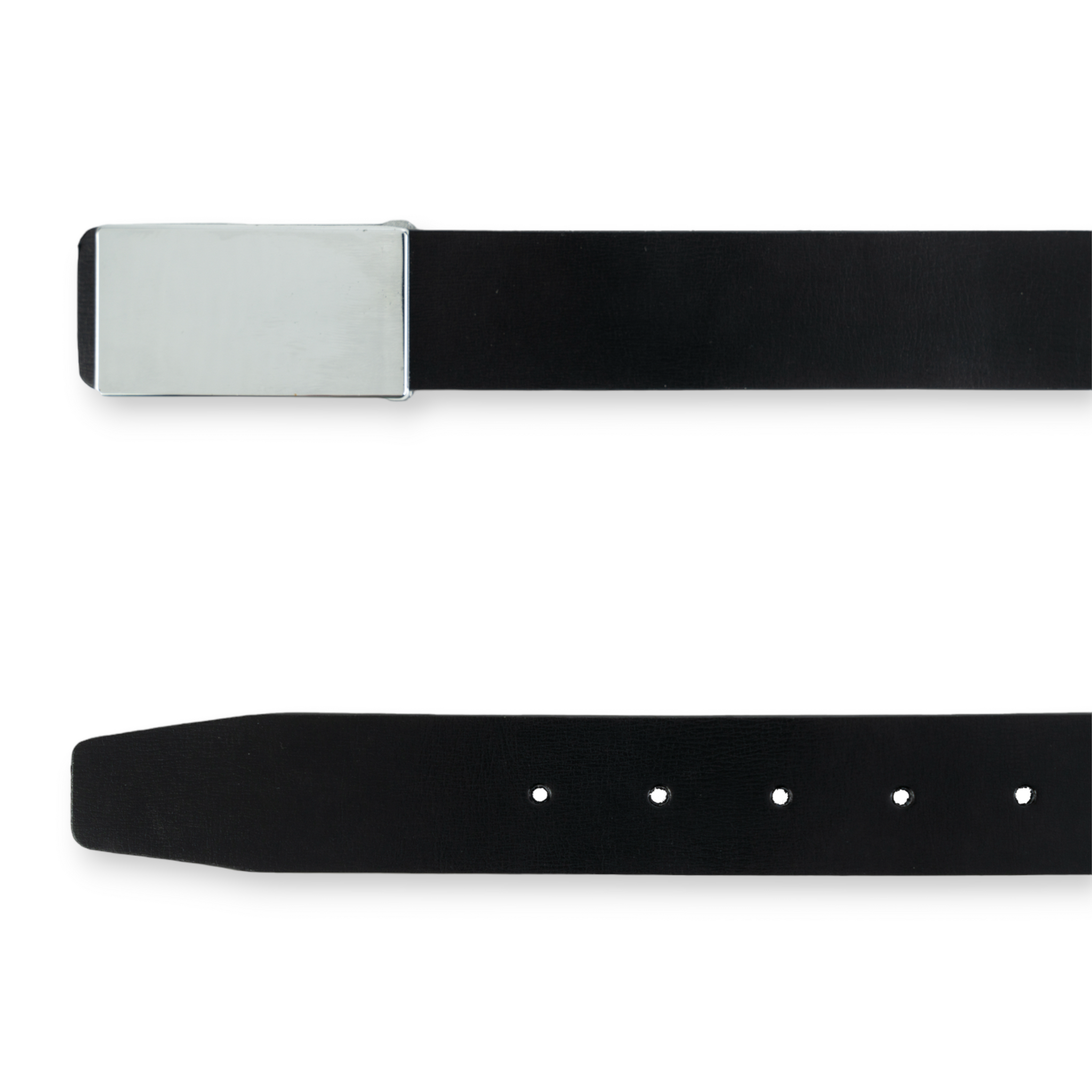 Chokore Genuine Leather Belt with Plate Removable Buckle (Black)