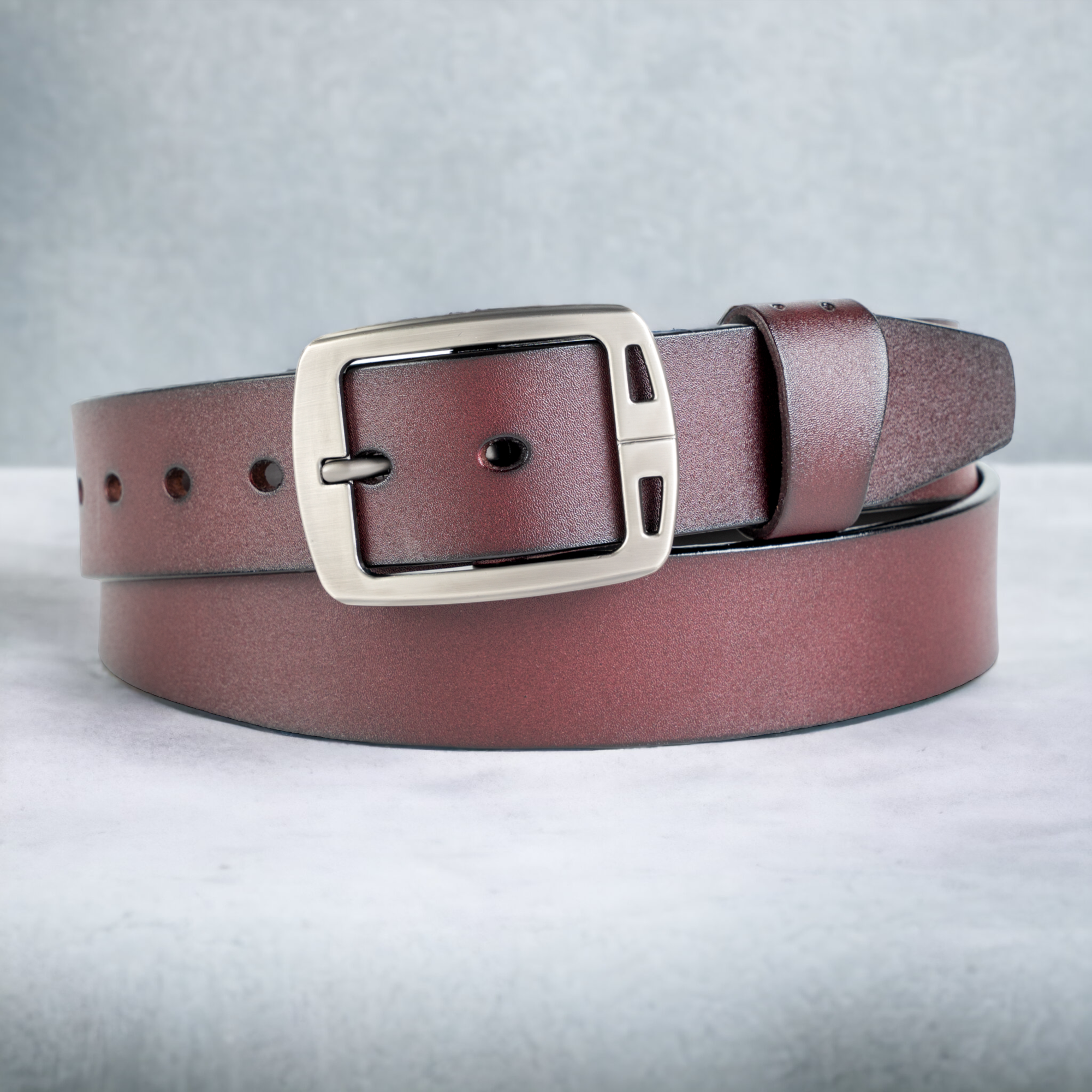 Chokore Casual Vegan Leather Belt (Maroon)