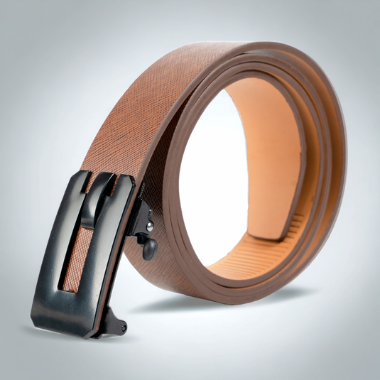 Chokore Rubber Stopper Genuine Leather Belt (Tan)