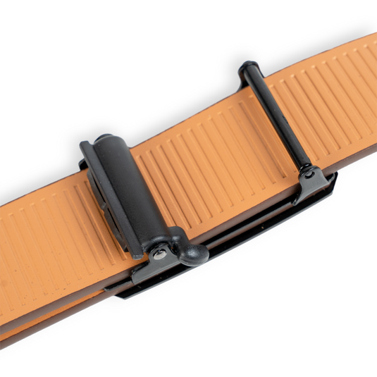 Chokore Rubber Stopper Genuine Leather Belt (Tan)