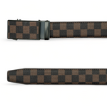 Chokore Chokore Casual Checkered Leather Belt (Brown) 