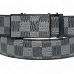 Chokore Chokore Casual Checkered Leather Belt (Gray) 