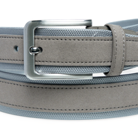 Chokore Chokore Suede Leather Belt with Canvas Detailing (Gray)