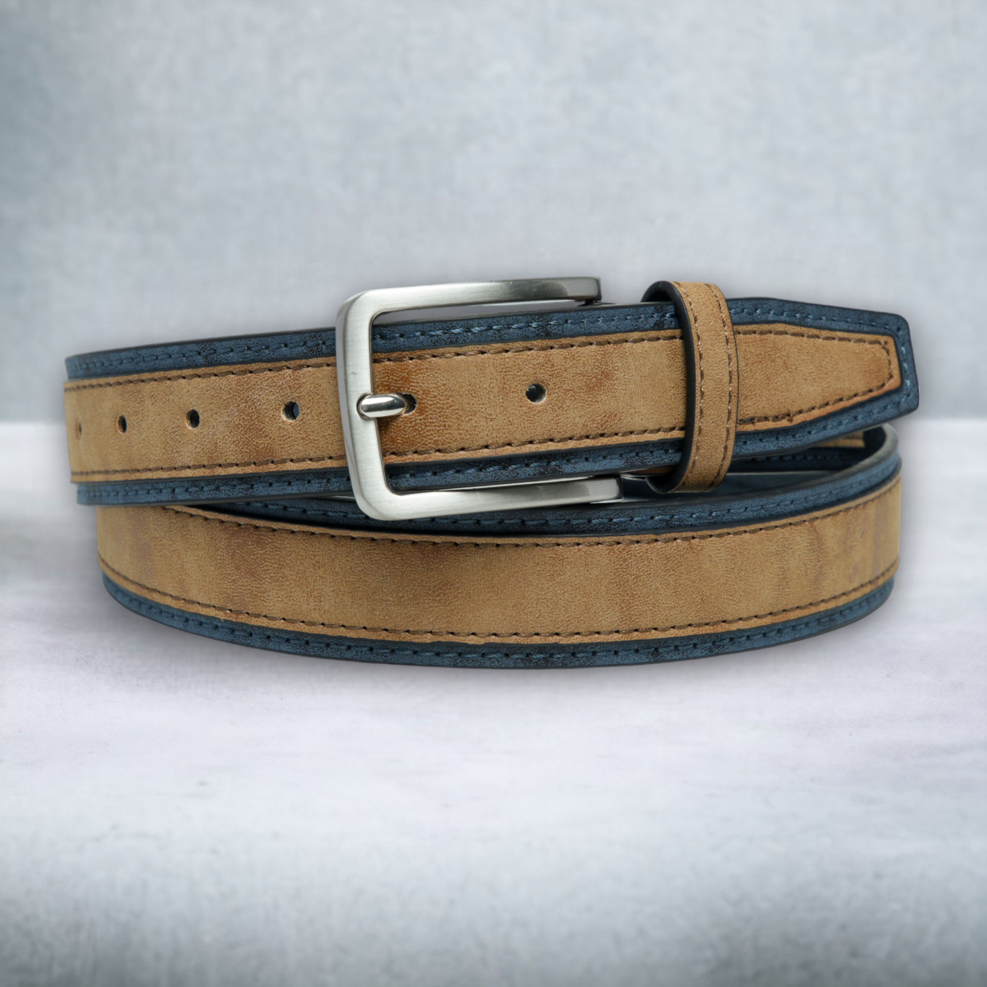 Chokore Dual Color Vegan Leather Belt (Light Brown)
