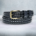 Chokore Chokore Unisex Braided Genuine Leather Belt (Black) 