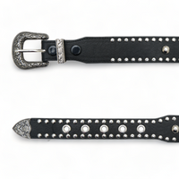 Chokore Chokore Vintage Punk Style Pure Leather Belt (Black)