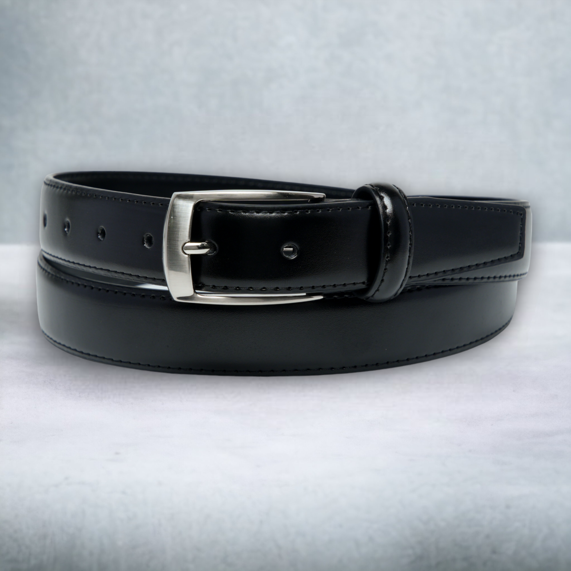 Chokore Vegan Leather Belt with Pin Buckle (Black)