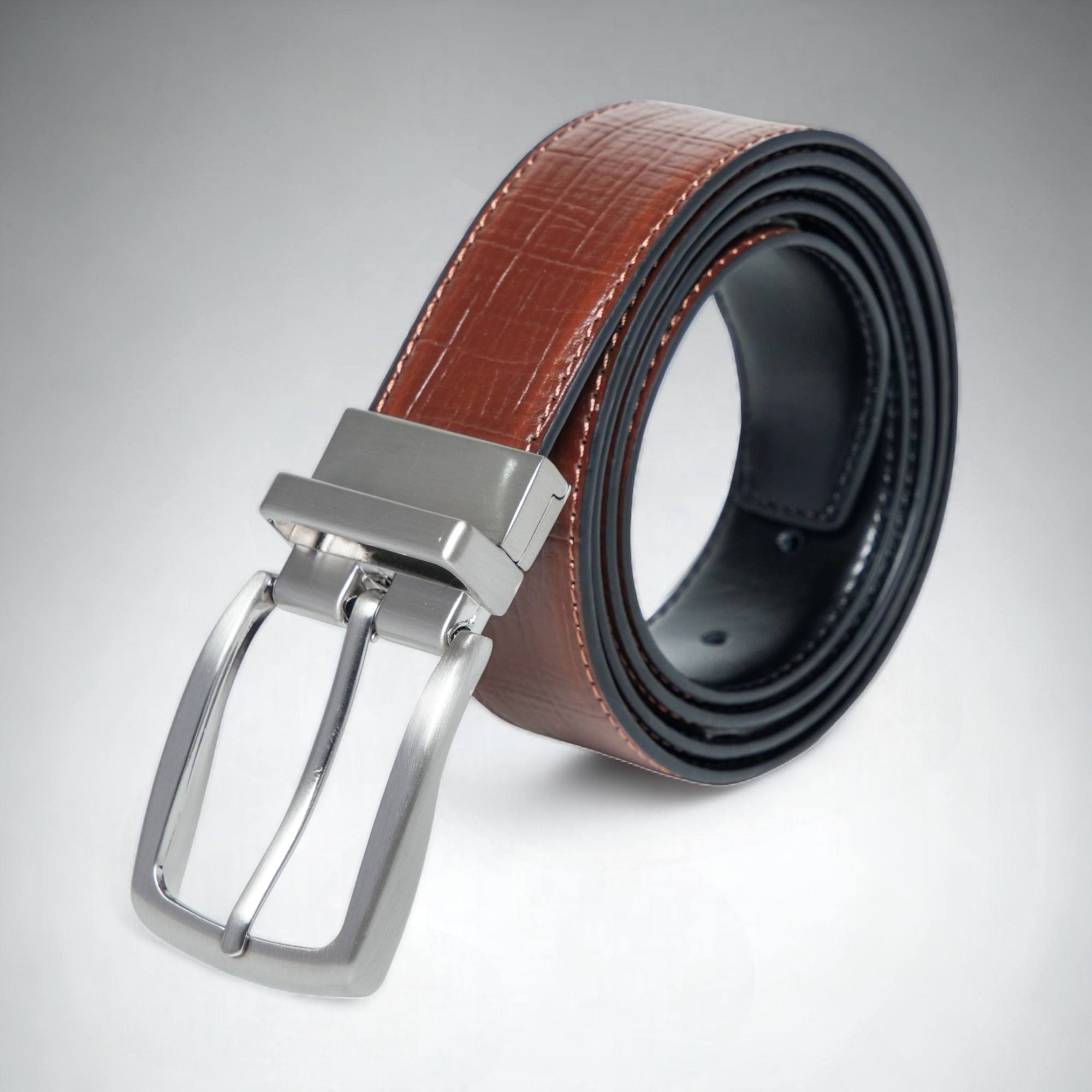 Chokore Reversible Vegan Leather Belt (Brown & Black)
