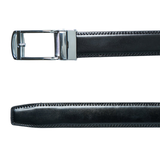 Chokore Sliding buckle Adjustable Leather Belt (Black)