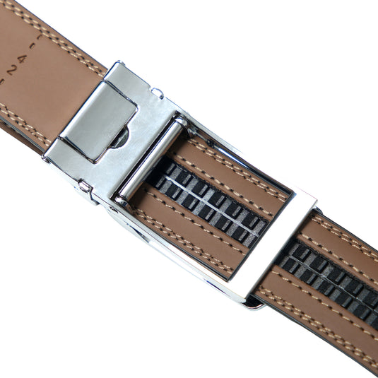 Chokore Sliding buckle Adjustable Leather Belt (Black)