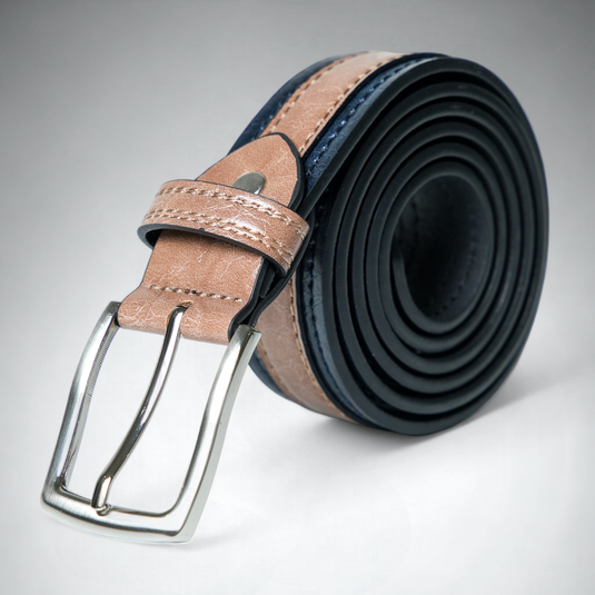 Chokore Vintage Dual Colour Leather Belt (Camel & Black)