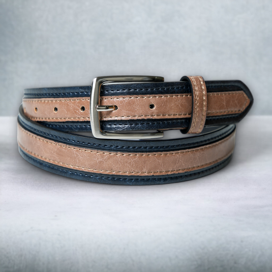 Chokore Vintage Dual Colour Leather Belt (Camel & Black)