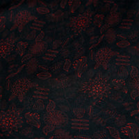 Chokore Chokore Large Black Vegan Leather Bag & Printed Black-Red Satin Stole Combo