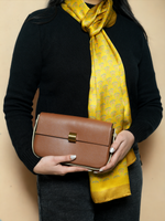 Chokore  Chokore Solid Crossbody Bag with Detachable Handle & Yellow Satin Silk Stole Combo