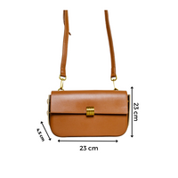 Chokore Chokore Solid Crossbody Bag with Detachable Handle & Yellow Satin Silk Stole Combo