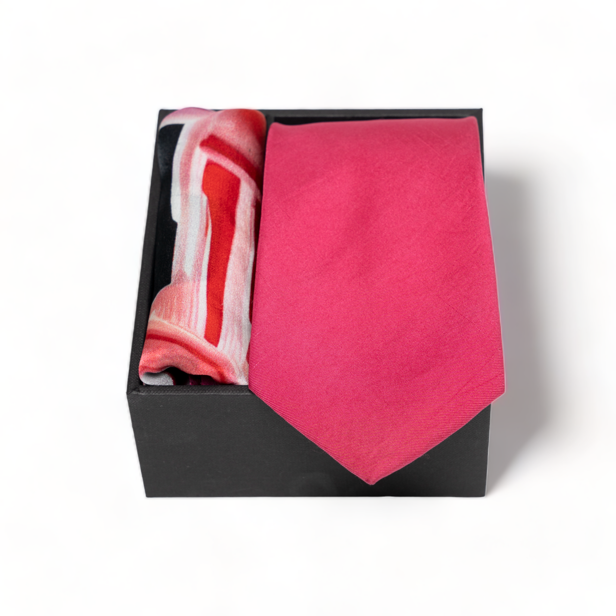 Chokore Special 2-in-1 Gift Set for Him (Solid Pink Necktie & Jaipur Pocket Square)