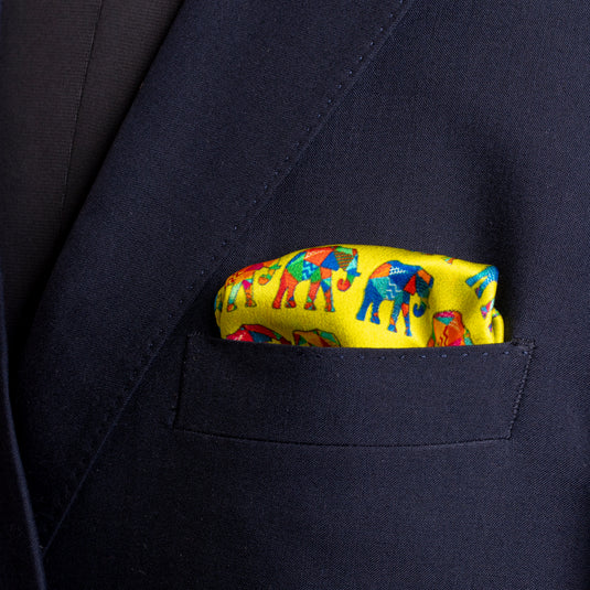 Chokore Special 2-in-1 Gift Set for Him (2 Pocket Squares, Wildlife and Solids Collection)