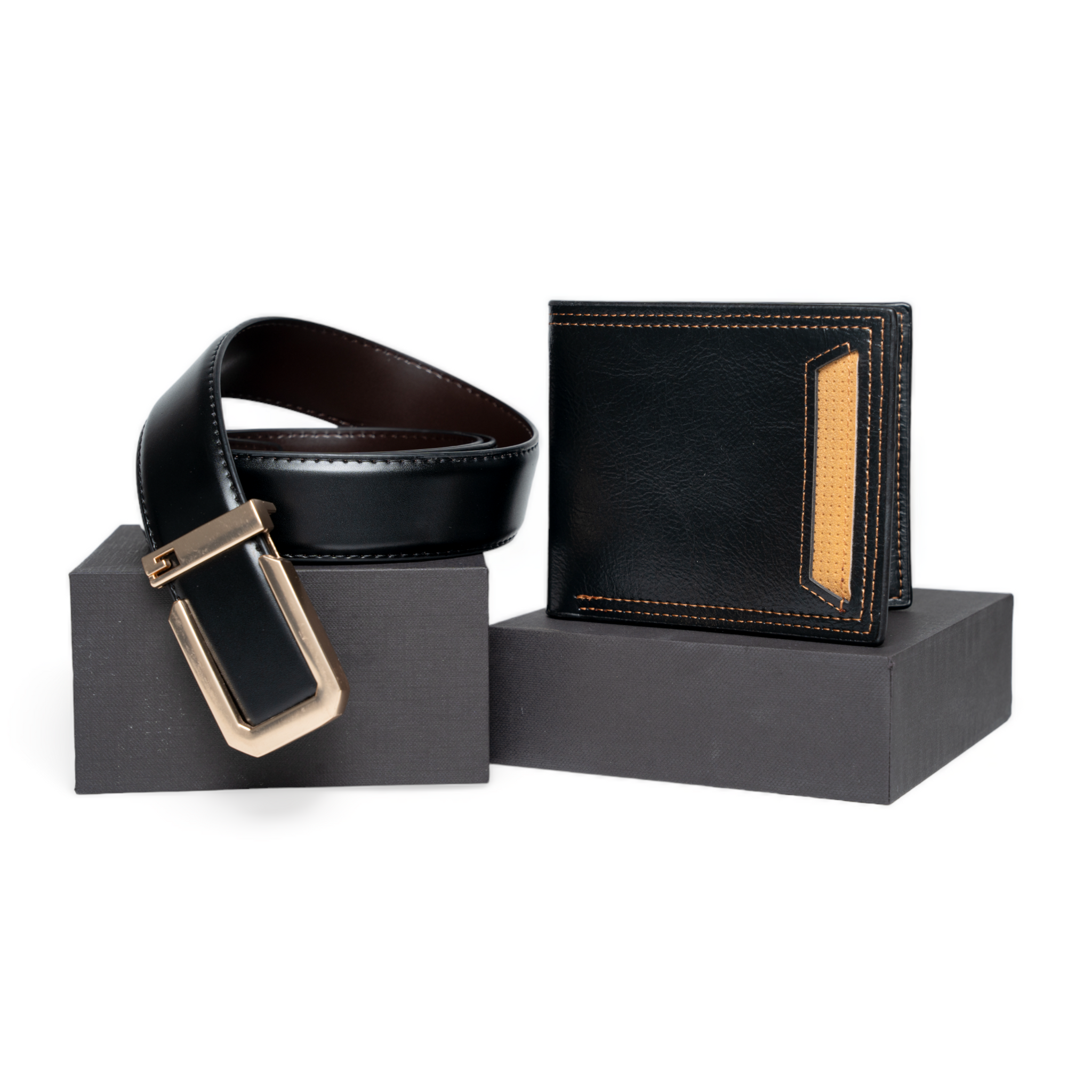 Chokore Special 2-in-1 Gift Set for Him (Black Belt and Wallet)