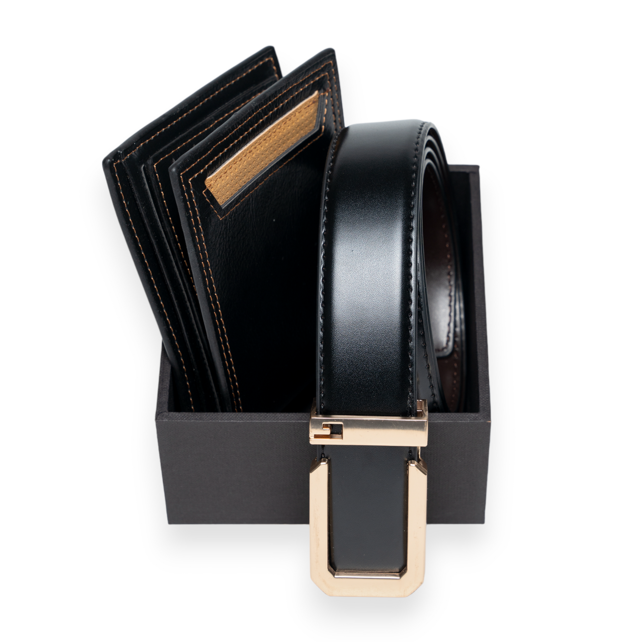 Chokore Special 2-in-1 Gift Set for Him (Black Belt and Wallet)