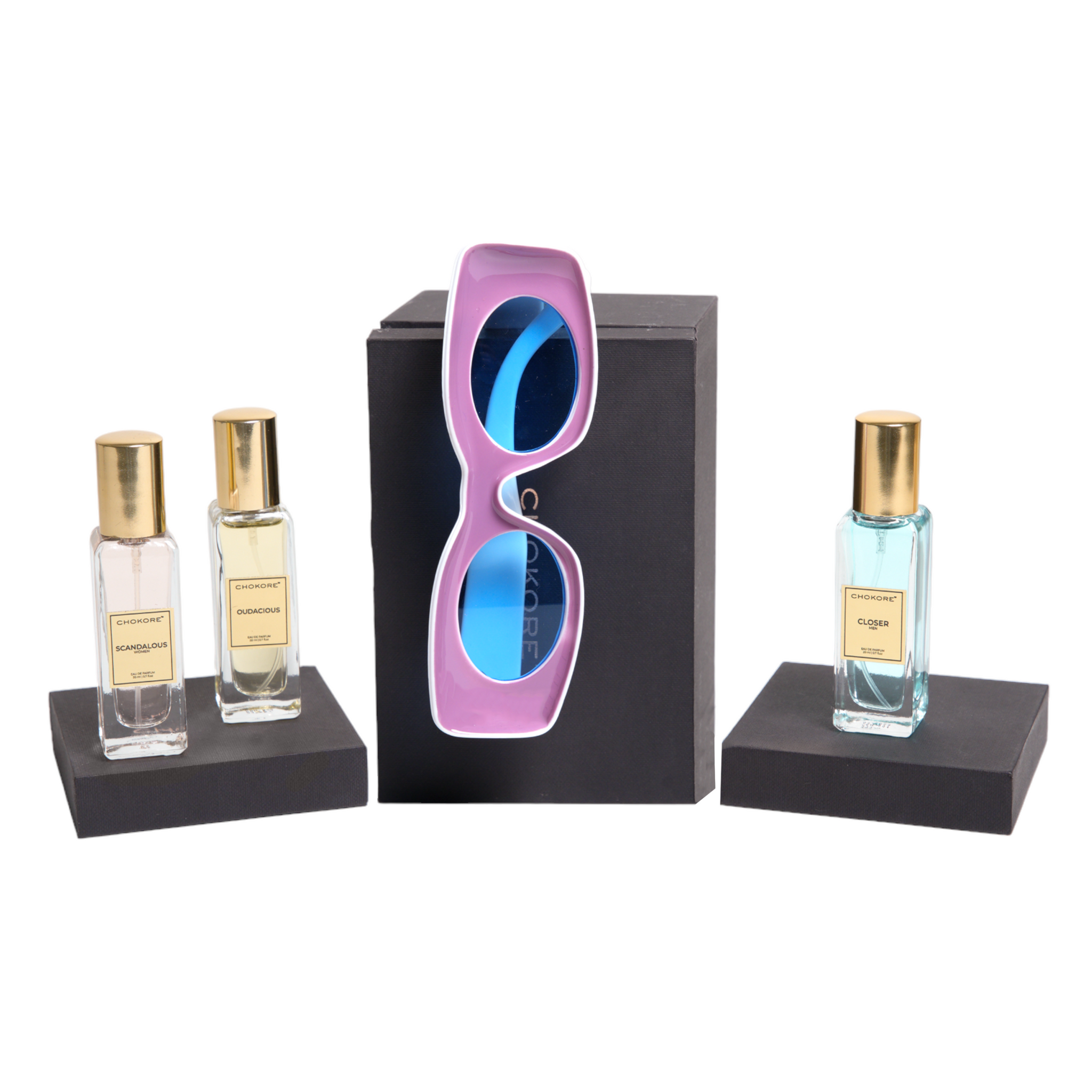 Chokore Special 2-in-1 Gift Set for Him/Her (Oval Sunglasses, & Perfumes Combo)