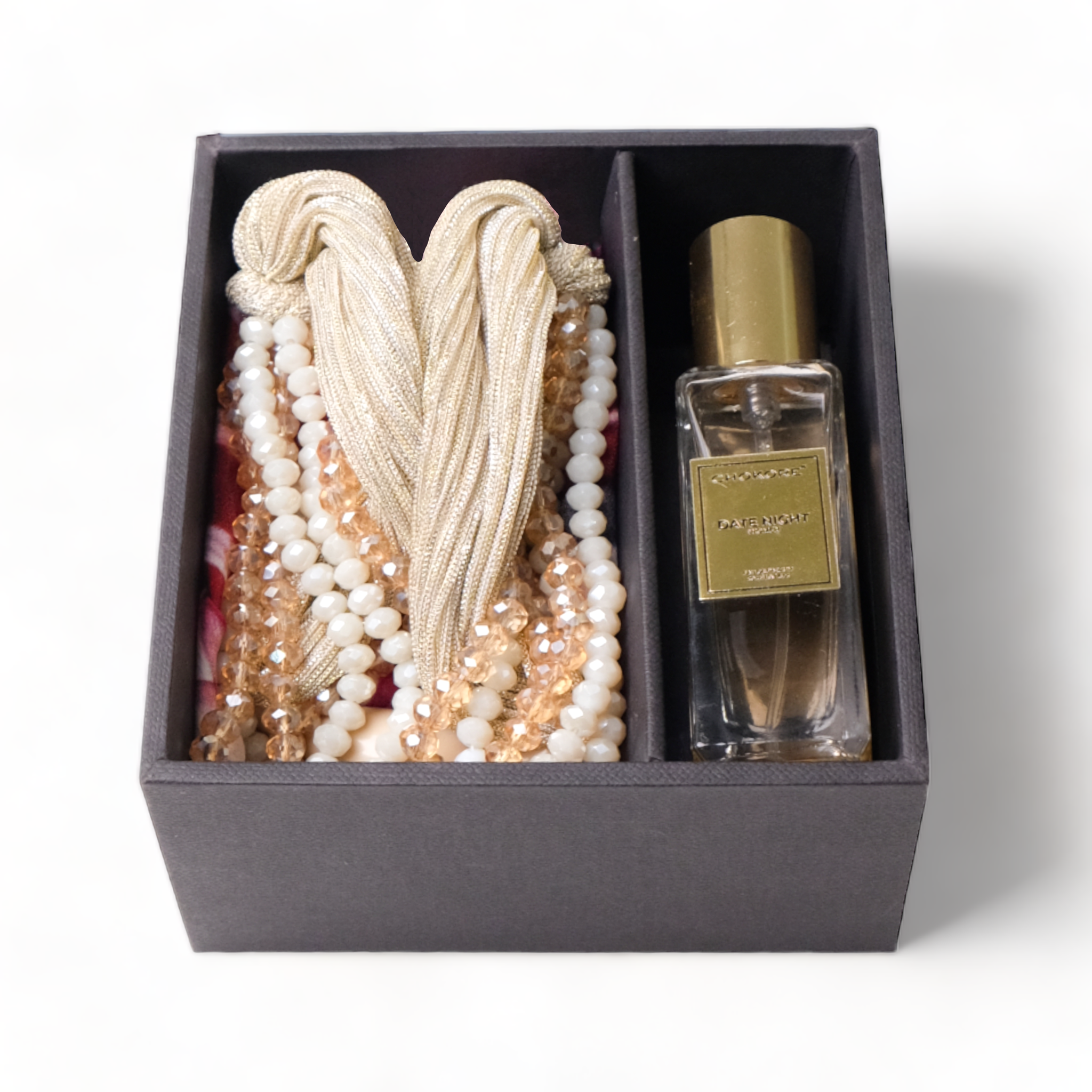 Chokore Special 2-in-1 Gift Set for Her (Multilayer Crystal Necklace & 20 ml Date Night Perfume)
