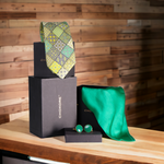 Chokore  Chokore Special 3-in-1 Gift Set for Him (Turquoise Pocket Square, Necktie, & Cufflinks)