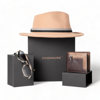 Chokore Chokore Special 3-in-1 Gift Set for Him (Fedora Hat, Wallet, & Sunglasses)