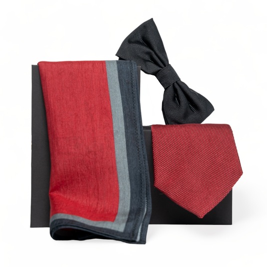 Chokore Special 3-in-1 Gift Set for Him (Pocket Square, Necktie, & Bowtie)