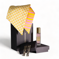 Chokore Chokore Special 3-in-1 Gift Set for Her (Silk Scarf, 20 ml Enchanted Perfume, & Black Dangle Earrings)