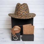 Chokore Chokore Special 4-in-1 Gift Set for Him & Her (Fedora Hat, Bamboo bag, Sunglasses, & Perfumes Combo) Chokore Special 3-in-1 Gift Set for Him & Her (Buckle Belt, Wallet, & Leopard print Hat)