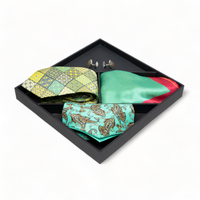 Chokore Chokore Special 4-in-1 Gift Set for Him (Pocket Square, Necktie, Cravat, & Cufflinks)
