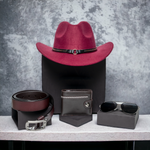 Chokore Chokore Special 3-in-1 Gift Set for Him (Burgundy Suspenders, Cowboy Hat, & Pocket Square) Chokore Special 4-in-1 Gift Set for Him (Belt, Wallet, Hat, & Sunglasses)