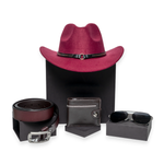 Chokore Chokore Special 3-in-1 Gift Set for Him (Burgundy Suspenders, Cowboy Hat, & Pocket Square) Chokore Special 4-in-1 Gift Set for Him (Belt, Wallet, Hat, & Sunglasses)
