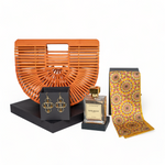 Chokore Chokore Special 4-in-1 Gift Set for Her (Pearl Bamboo Bag, Fedora Hat, 100 ml Perfume, & Necklace) Chokore Special 4-in-1 Gift Set for Her (Bamboo Bag, 100 ml Date Night Perfume, Earrings, & Silk Scarf)