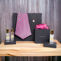 Chokore Chokore Special 4-in-1 Gift Set for Him & Her (Silk Pocket Square, Cravat, Pendant with Chain, Perfumes Combo)