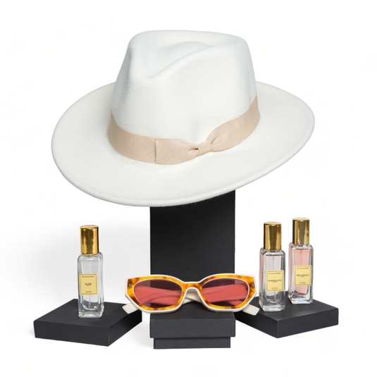 Chokore Special 3-in-1 Gift Set for Him(Fedora Hat, Sunglasses, & Perfumes Combo)