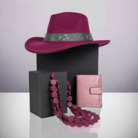 Chokore Chokore Special 3-in-1 Gift Set for Her (Cowboy Hat, Wallet, & Necklace)