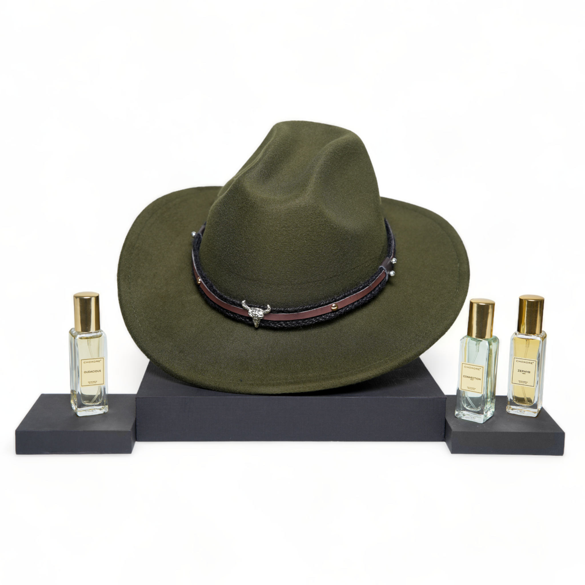 "Chokore Special 2-in-1 Gift Set for Him (American Cowboy Hat, & Perfumes Combo)  "